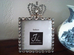 Cadre photo couronne aux strass, déco cosy