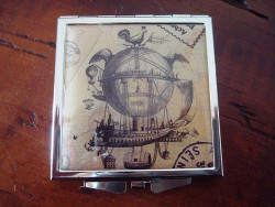 Miroir de poche "Montgolfière" idée cadeau pleine de charme