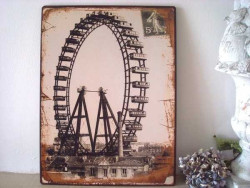 Plaque murale rétro "Grande roue"