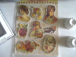 Pochette de 16 stickers façon ancienne chromo