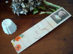 Marque-page décor fillette blonde rétro