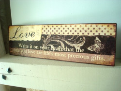 Plaque décorative en métal "Love"