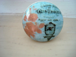 Bouton de porte porcelaine cage à oiseau style campagnard