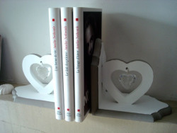 Paire de serres livres coeurs