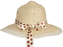 Chapeau de paille beige pour femme 