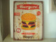 Panneau décoratif "Burgers", déco vintage