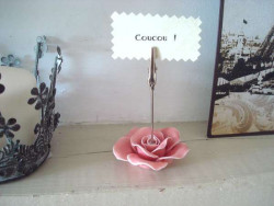 Porte photo pince rose