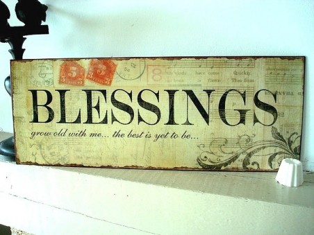 Plaque décorative murale "Blessings" ambiance cosy
