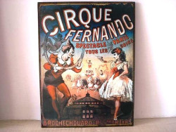 Plaque publicitaire rétro "Cirque Fernando"