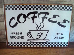 Plaque décorative vintage "Coffee" 