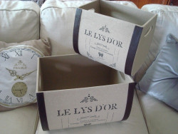 Boîtes de rangement "Le lys d'or" style cosy