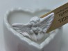 Bougie senteur vanille décorée coeur et ange, sur un air gustavien