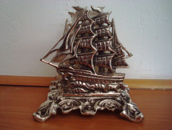 Porte lettre voilier argenté ambiance marine