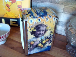 Distributeur de serviettes "Pétillante limonade" pour cuisine vintage