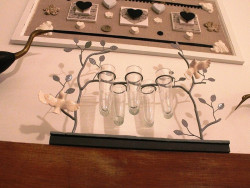 Vase soliflor aux arbres et aux oiseaux ambiance cosy