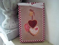 Sachet senteur aux trois coeurs parfum de roses