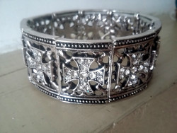Bracelet élastique esprit rétro en métal