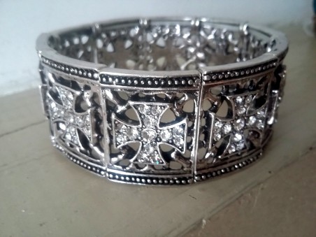 Bracelet élastique esprit rétro en métal
