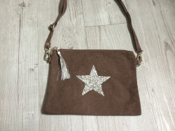 Pochette étoilée à bandoulière pour femmes