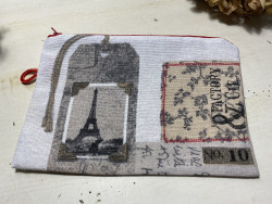 Pochette de sac Tour Eiffel style vintage
