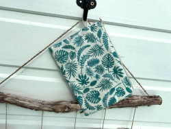 Pochette de sac aux multiples feuilles coloris vert/bleu