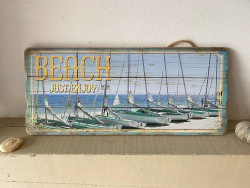 Pancarte BEACH Just enjoy bord de mer