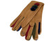 Gants beige pour femmes aux 3 pompons et doigts multicolores