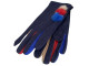 Gants bleu marine pour femmes aux 3 pompons et doigts multicolores